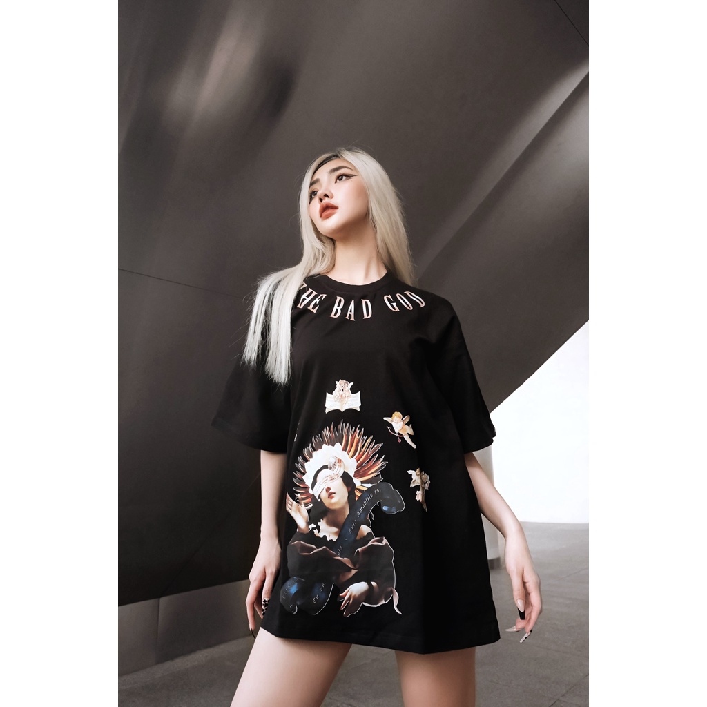 Áo thun tay lỡ The Bad God Mother Angles tee