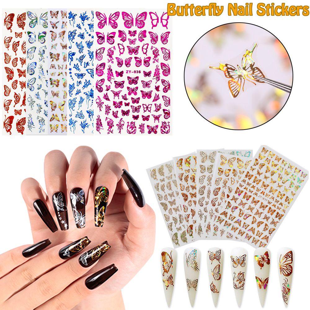 Miếng Dán Trang Trí Móng Tay Nhiều Màu Holographic DIY