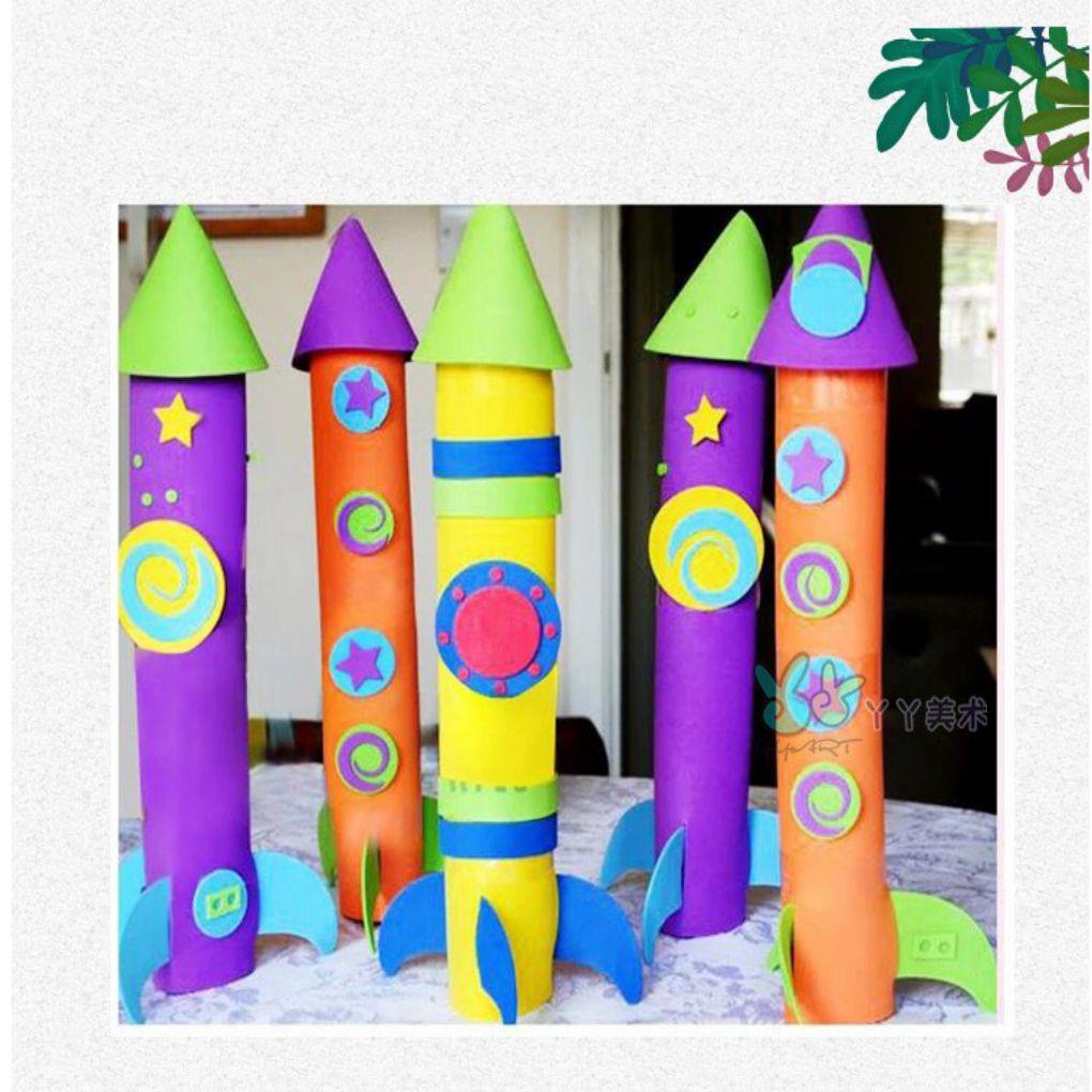 Set 150 Miếng Dán Xốp Tự Dính Hình Học Màu Sắc Ngẫu Nhiên Giáo Dục Cho Bé DIY