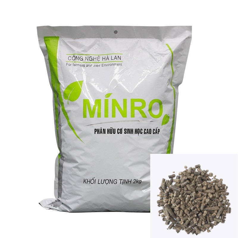 Minro 2kg Phân hữu cơ sinh học cao cấp  Công nghệ Hà Lan