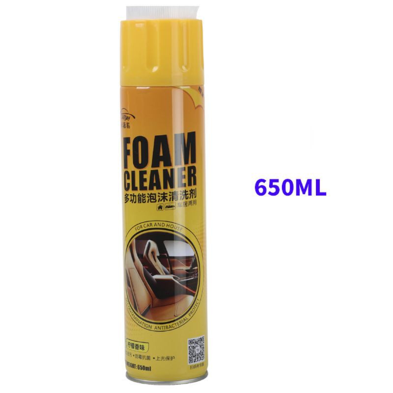 Bình Xịt Vệ Sinh Nội Thất Ô Tô Foam Cleaner Dạng Bọt Chai Lớn 650ML - Vệ sinh ghế nỉ, ghế vải, ghế Sofa