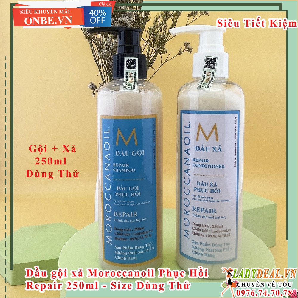 DẦU GỘI XẢ PHỤC HỒI ĐỘ ẨM MOROCCANOIL REPAIR [ 100ml - 250ml ] - CHÍNH HÃNG - NHIỀU PHÂN LOẠI