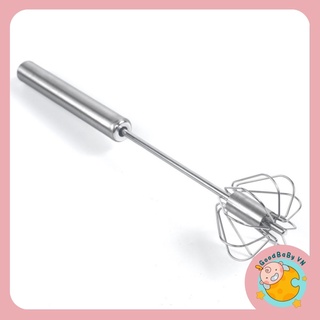 Dụng cụ đánh trứng cầm tay trợ lực bằng thép không dỉ tiện dụng Goodbabyvn