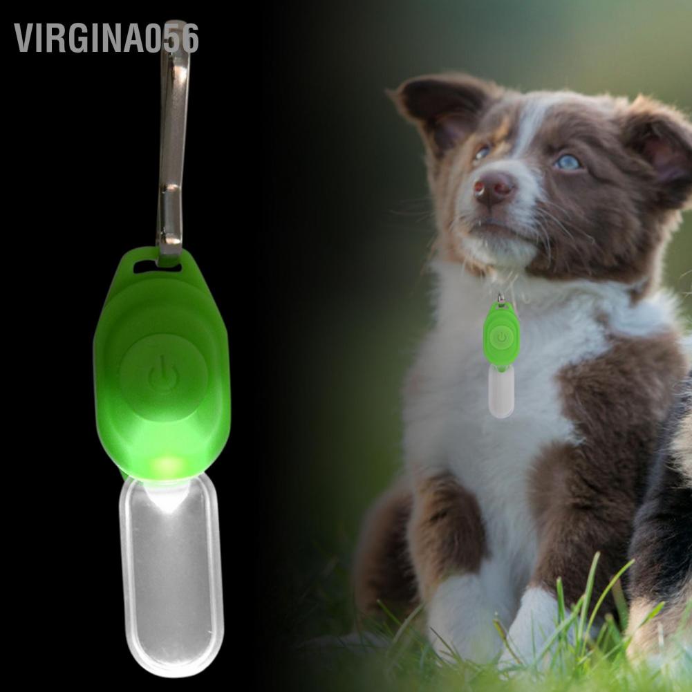 Virgina056 Virgina056 Đèn LED cho chó Vòng cổ phát sáng Mặt dây chuyền thú cưng có khóa Giữ an toàn