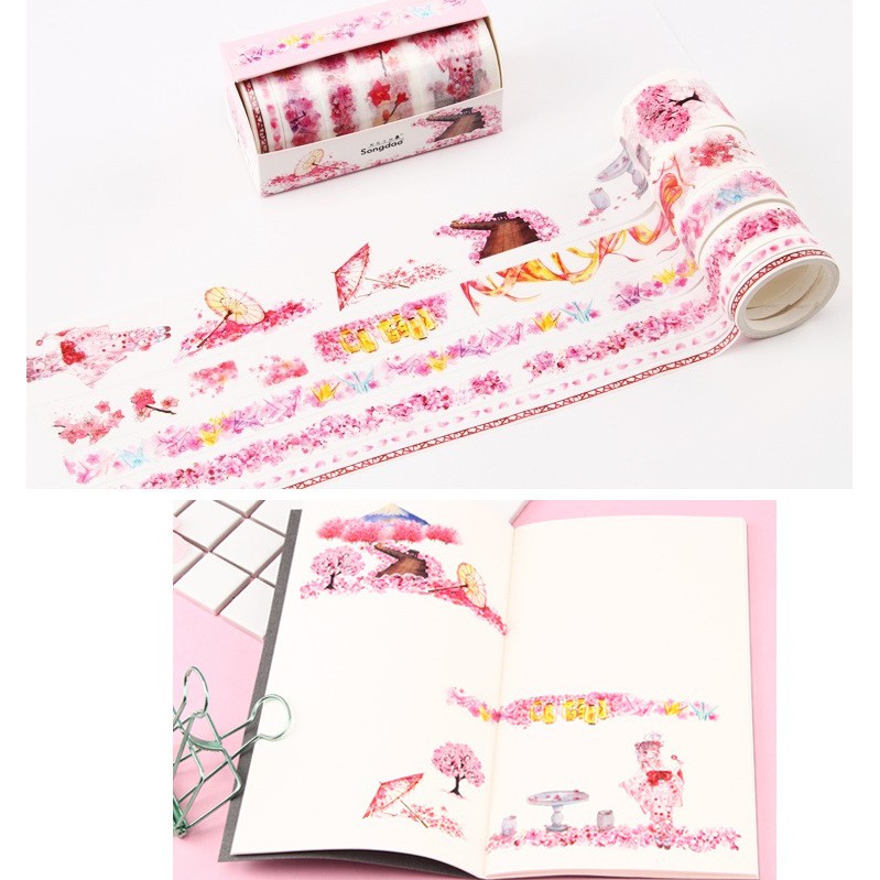 Set băng dính washi tape WT235