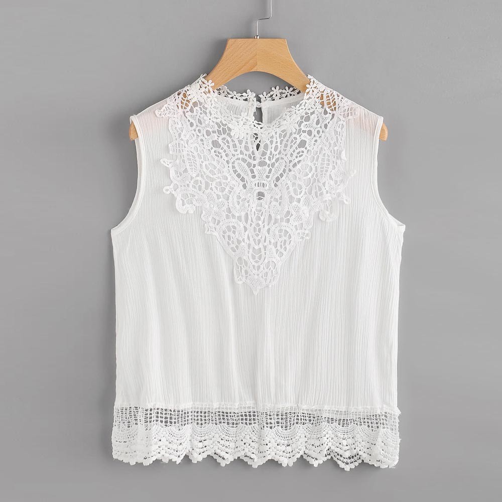 Áo Croptop Ren Sát Nách Cho Nữ