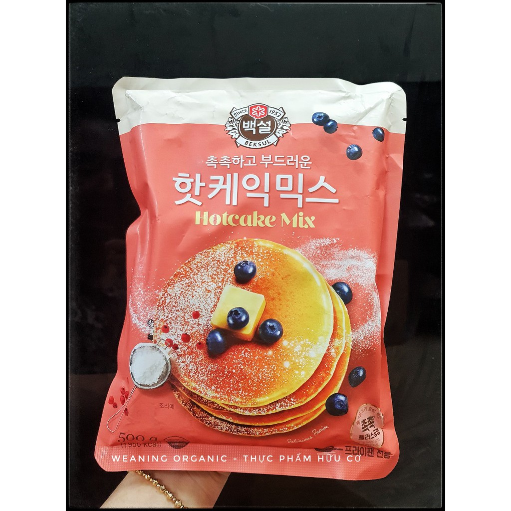 Bột hotcake Mix CJ Hàn Quốc - làm bánh Pancake, Muffin cho bé trên 1 tuổi