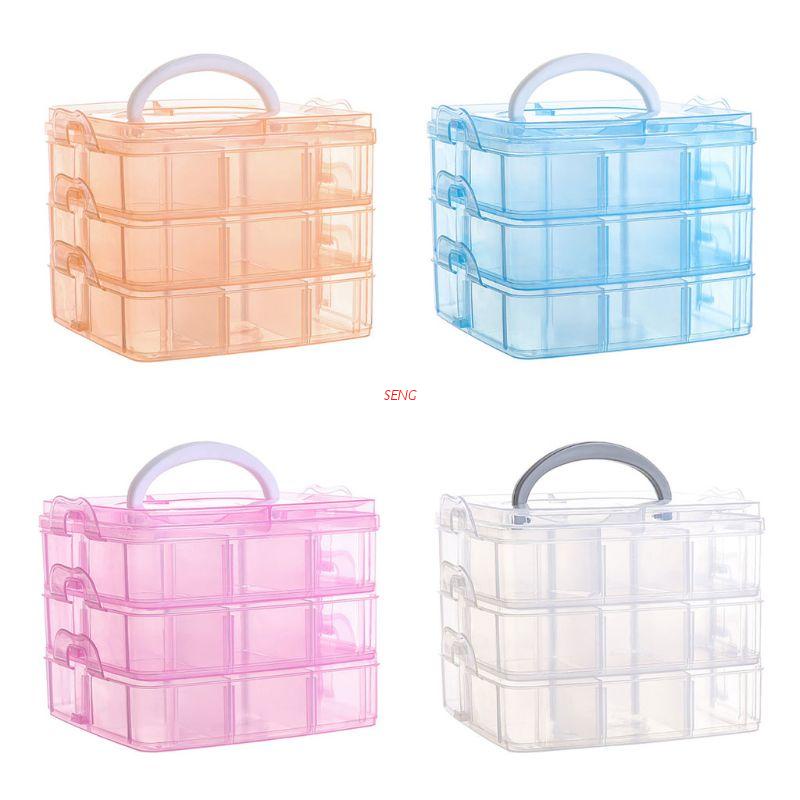 Hộp Nhựa Trong Suốt Đựng Trang Sức Nhiều Ngăn Có Thể Tháo Rời