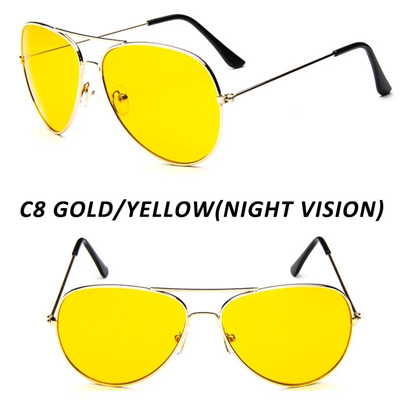 Kính mát phong cách phi công lái xe ban đêm hiệu quả