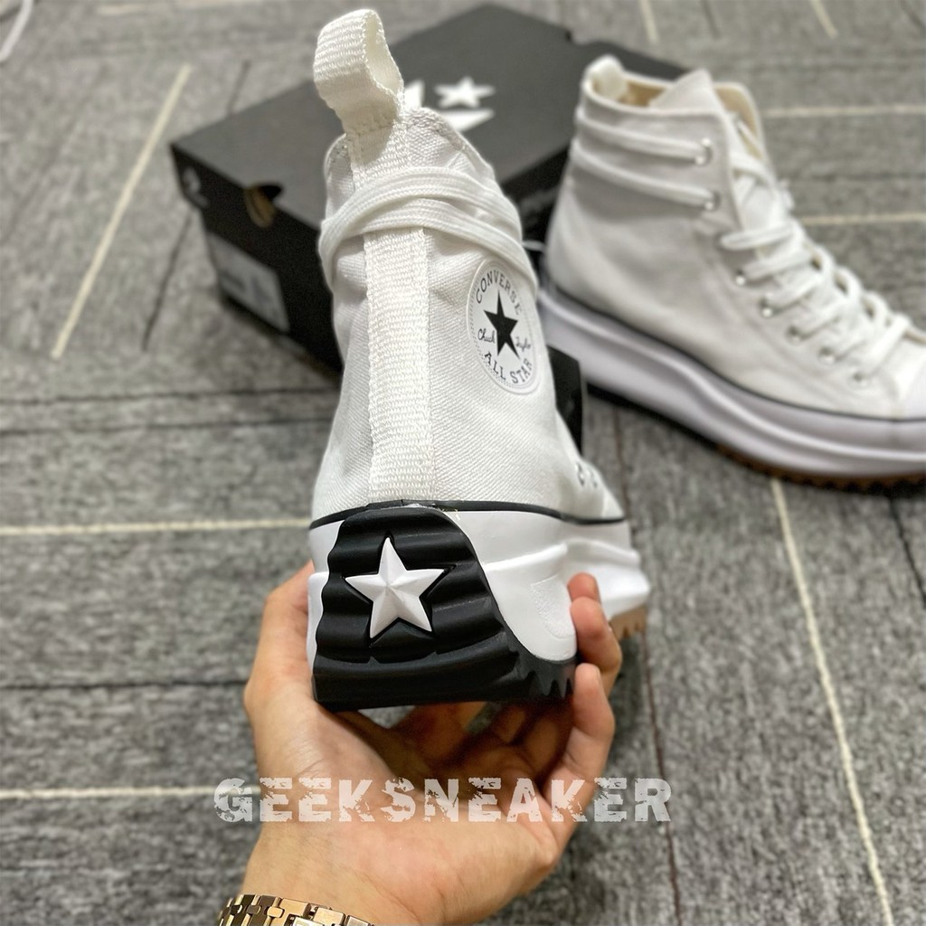 [GeekSneakerZone] Giày Cvs [White/Blue] Run Star Hike JW Anderson White - CAO CỔ TRẮNG