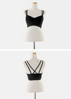 Hàng sẵn - Set bikini 3 mảnh đen cá tính
