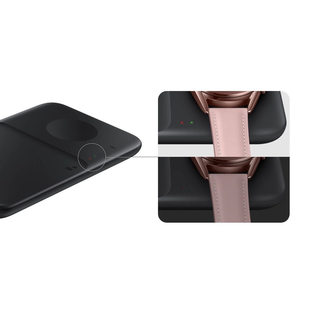 Đế sạc đôi không dây Samsung EP-P4300TBEGW dùng cho Z Fold3, S21 Ultra, Note 20 Ultra, Galaxy Watch 4, iPhone 13 Pro Max