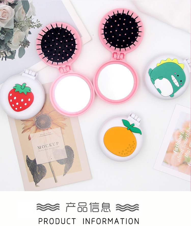 Set gương lược gấp gọn bỏ túi nhiều hình dễ thương DecorMe