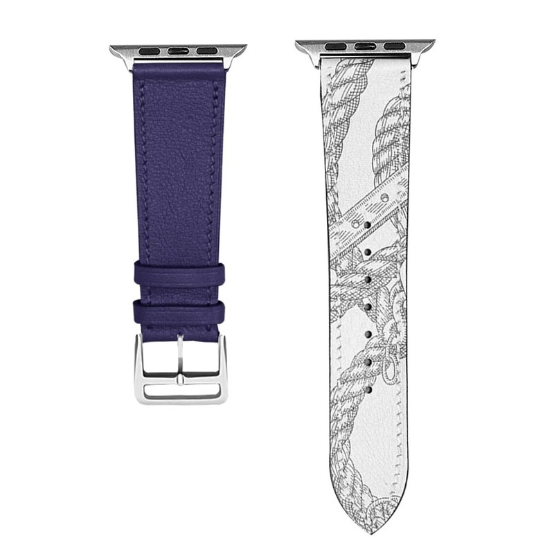 Dây đeo đồng hồ bằng da nhiều màu sắc thích hợp cho Apple Watch Series 6/ Se/ 3/ 2/ 1 40mm 44mm 4/ 5 38mm 42mm