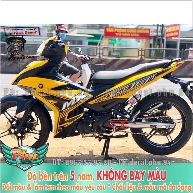 Tem rời Exciter 150 Mx Vàng đen rời -1