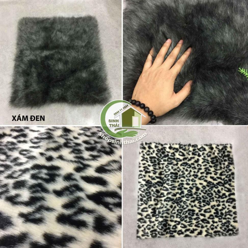 Thảm lông xù trang trí chụp hình ảnh sản phẩm màu trắng, kem, hồng, đen, xám, nâu, xanh, da báo