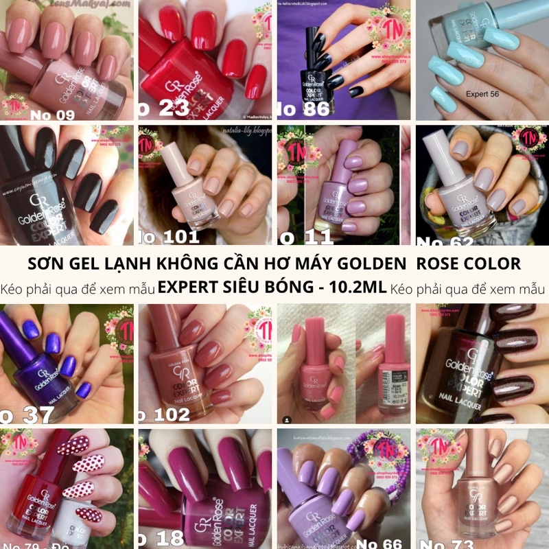 Sơn gel lạnh siêu bóng móng tay cao cấp Golden Rose Color Expert 10.2ml Thổ Nhĩ Kì dụng cụ làm móng tay chuyên nghiệ