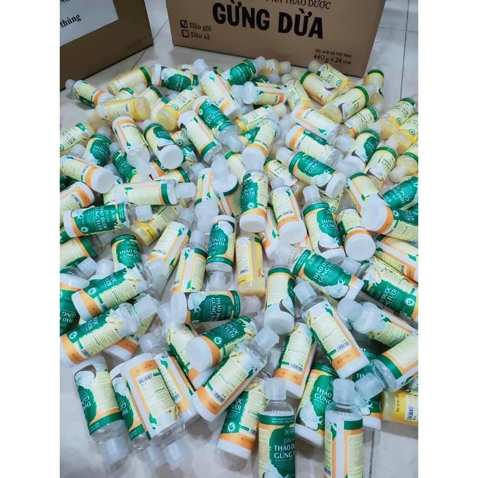 Dầu gội sạch gàu gừng dừa hữu cơ Cocayhoala dung tích 90g/chai size du lịch