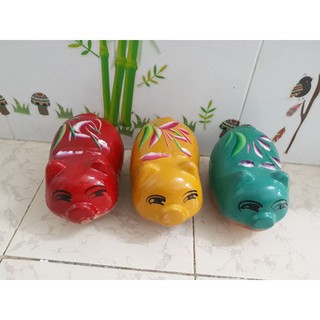 Heo đất xưa cỡ lớn màu Đỏ