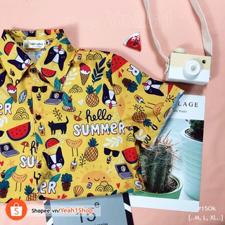 [Yeah1Shop]- Áo sơ mi hoạt hình chó Summer (M, L, XL) (SMHH)