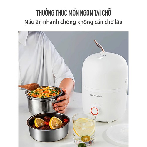 Hộp Cơm Hâm Nóng Xách Tay 3 Ngăn Inox 304 Joyoung F 20Z602B - Hàng Chính Hãng