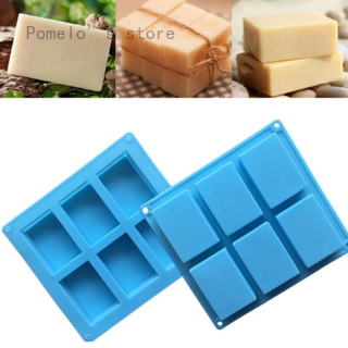 Cửa hàng bưởi 6 Khoang Hình Chữ Nhật Xà Phòng Silicon Khuôn Bánh Tự Làm Xà Phòng Handmade Làm Thủ Công