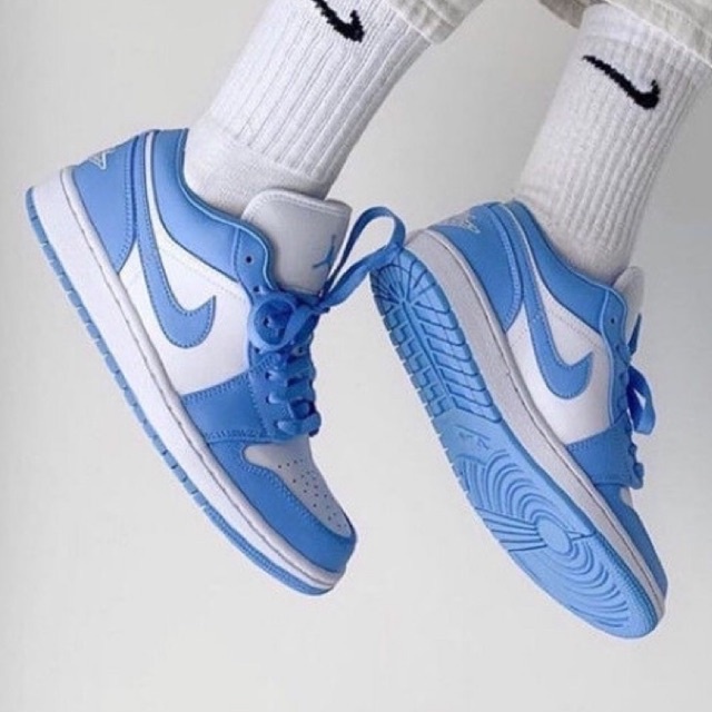 Giày thể thao JORDAN 1 XANH DƯƠNG CỔ THẤP hot trend nam nữ, Giày sneaker JD1 xanh dương thấp cổ dùng đi học,tập gym