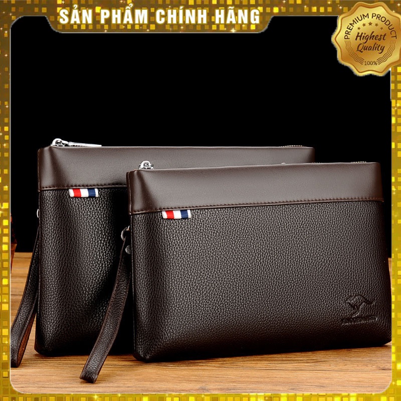 Bóp cầm tay thời trang P04, Ví cầm tay Kangaroo, Ví da nam trẻ trung phong cách hiện đạ