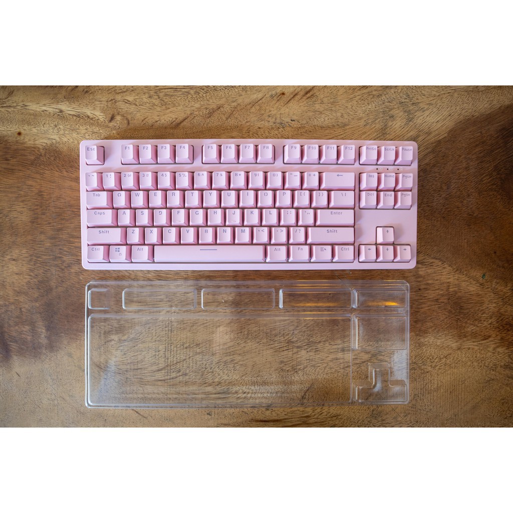 Bàn phím cơ E-Dra EK387 Dream Pink Huano Switch - Màu Hồng cực chất, cable Type C tháo rời - Hàng chính hãng BH 2 Năm