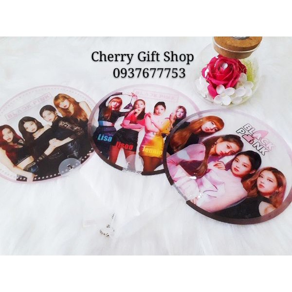 Quạt Cầm Tay Black Pink 2019 -Cherry Shop