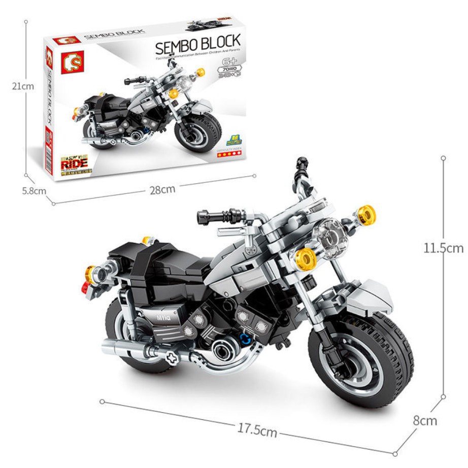 [300 CHI TIẾT] Bộ Đồ Chơi Lắp Ráp Xếp Hình LEGO Xe Đua, Xe Máy, Xe Moto , Mô Hình Xe