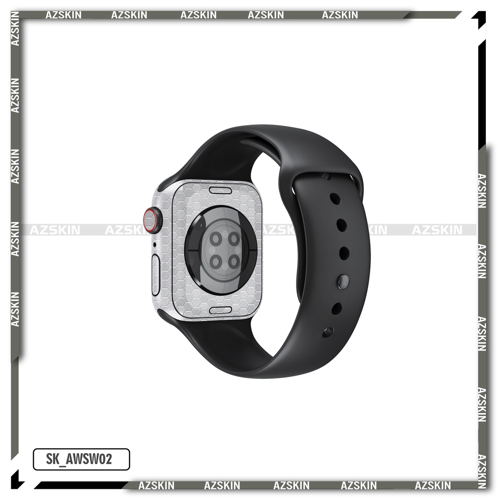 Miếng Dán Skin Apple Watch Oracal Tổ Ong Bạc |SK_AWSW02| Chất Liệu Film Chính Hãng, Tạo Khuôn Cắt CNC, Dễ Dán Tại Nhà