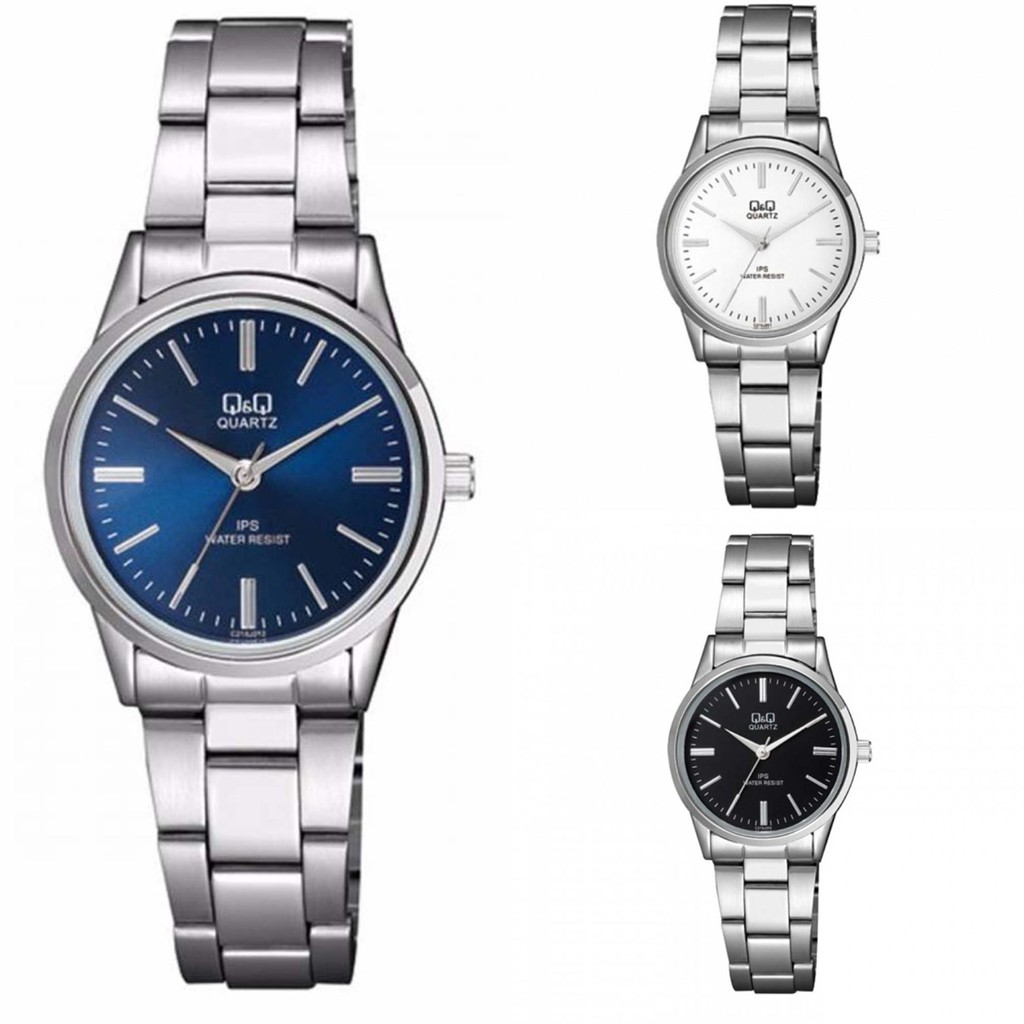 Đồng hồ nữ Q&Q Citizen C215J dây sắt thương hiệu Nhật Bản