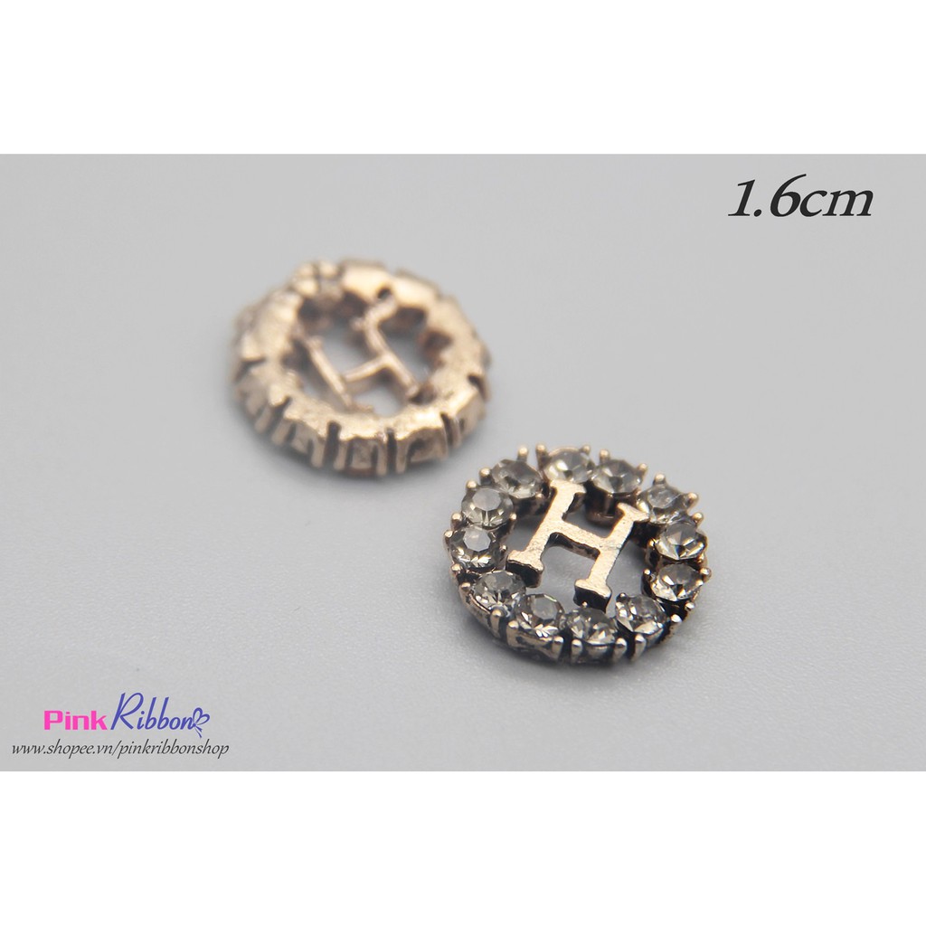 Charm Khoen đá ghi chữ H biểu tượng
