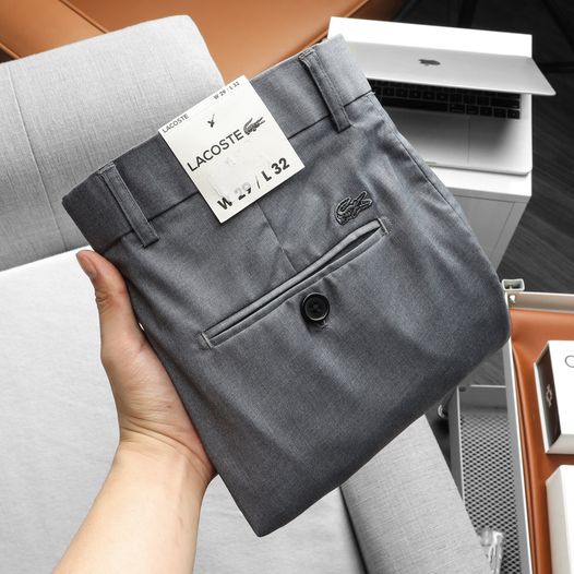 Quần Tây Âu LACOSTE HONGKONG LIMITED 4 MÀU logo cá sấu hàng xuất xịn Hàn Quốc lưng thun co giãn