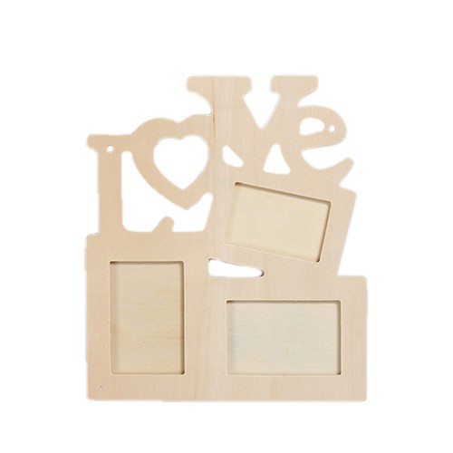 Khung ảnh 3 trong 1 chất liệu gỗ xinh xắn tạo hình chữ LOVE đáng yêu