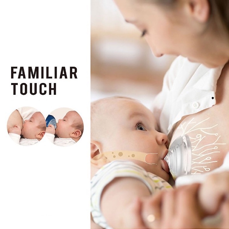 Ty núm thay bình sữa cổ rộng silicone mềm KUKU Duckbill dòng chảy chữ thập