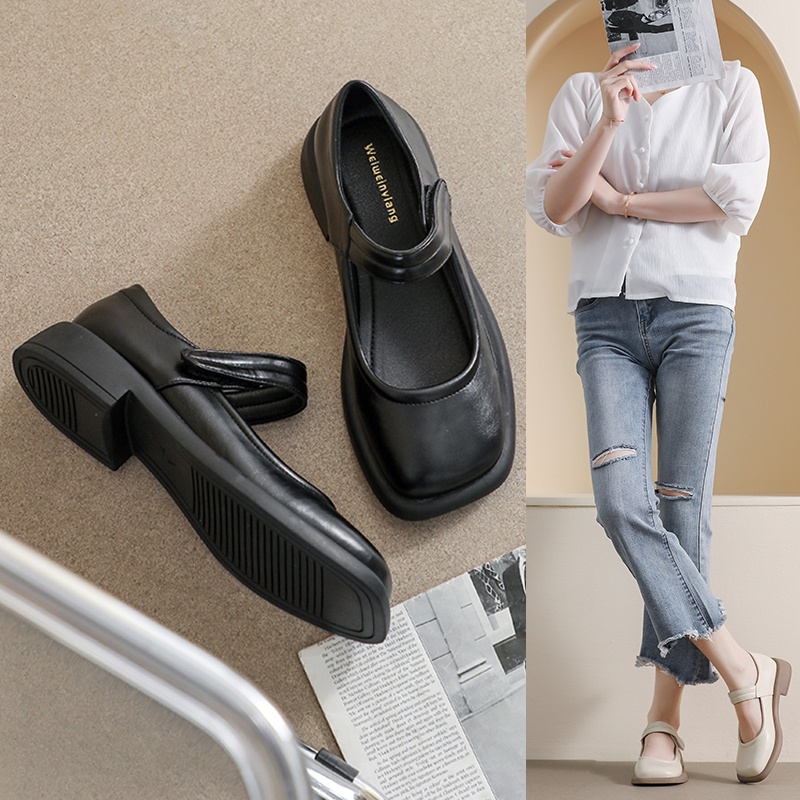 Giày Lười Đế Dày Thời Trang Mùa Hè Anh Quốc Mới Cho Nữ Size 34-42