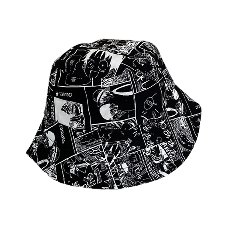 Nón Tai Bèo Họa Tiết Giấy Báo Graffiti Thời Trang Sành Điệu