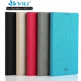 Vili Luxury PU Leather Casing BlackBerry Key 2 LE Magnetic Flip Cover BlackBerry Key2 Fashion Simple Case Card Holder