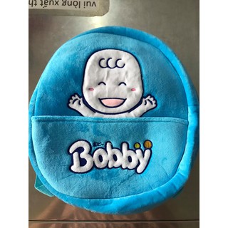 Balo nhung xanh Bobby cho bé mầm non