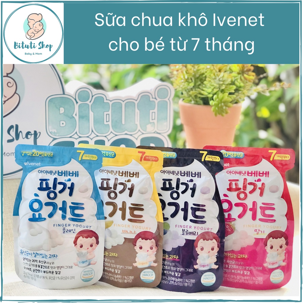 (Date 12/2022) Sữa chua khô vị trái cây Ivenet cho bé ăn dặm từ 7tháng