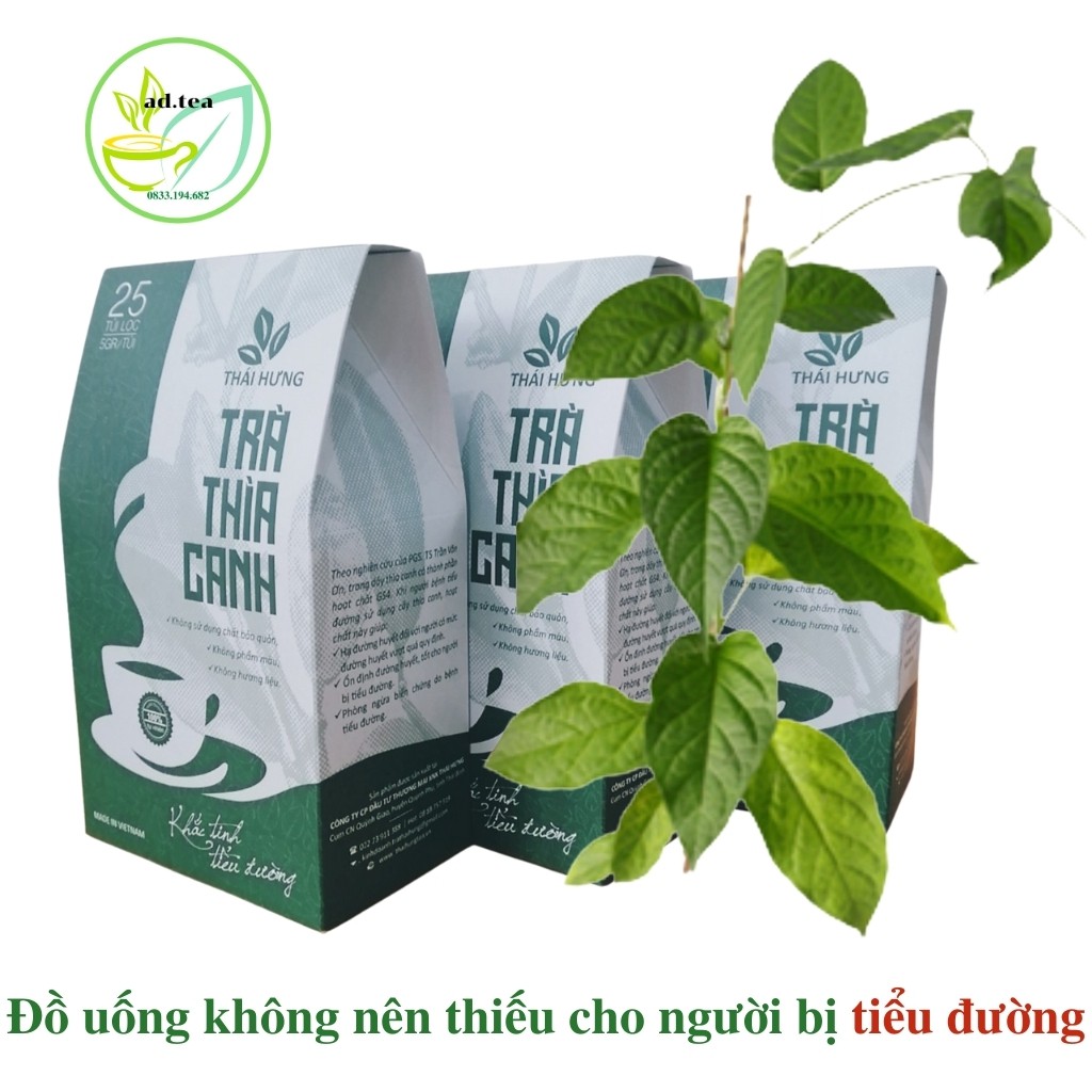 Trà Thìa Canh Thái Hưng - Khắc Tinh Tiểu Đường, Ổn Định Đường Huyết - 25 túi lọc 125gr / ad.tea