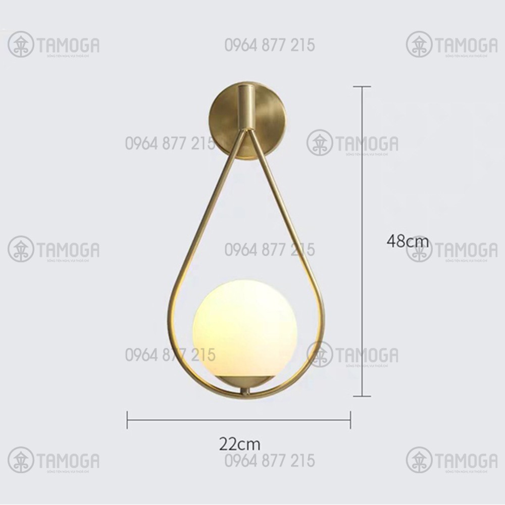 Đèn treo tường, gắn vách, đèn ngủ gắn tường hình giọt nước DGT 1253