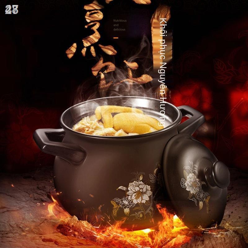 ✥28XNồi hầm Su Li chịu nhiệt cao súp độ đất gốm gia đình