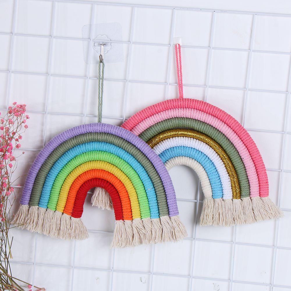 Thảm Treo Tường Trang Trí Họa Tiết Cầu Vồng Nhiều Màu Sắc