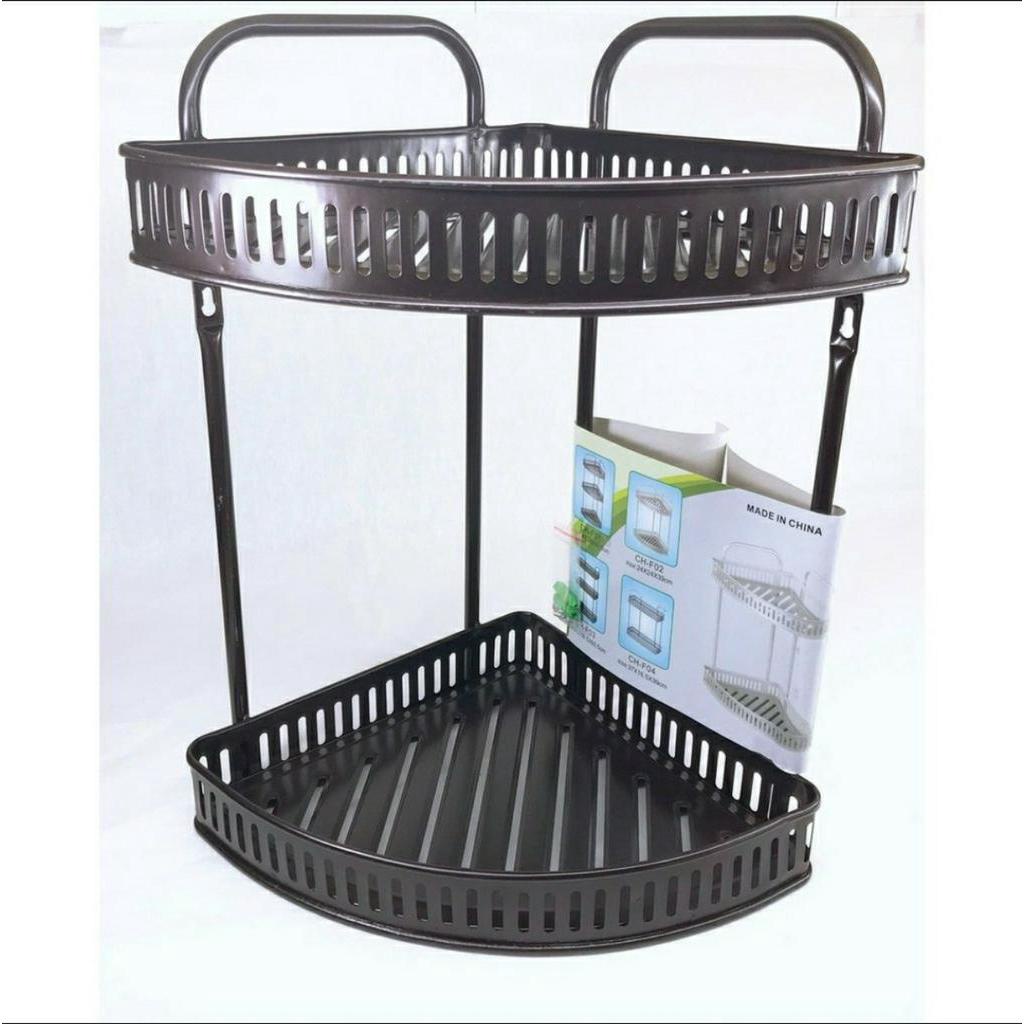 Kệ góc inox sơn tĩnh điện 2 tầng, 3 tầng