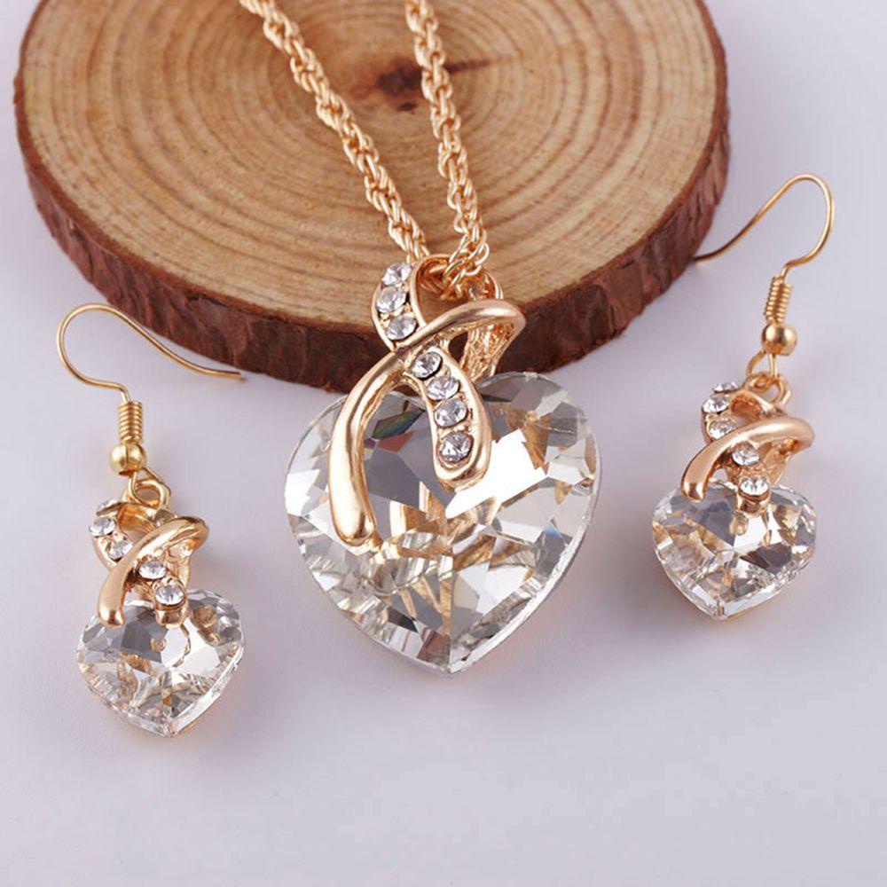 EUTUS Bộ Trang Sức Trái Tim Xinh Xắn Dành Cho Nữ