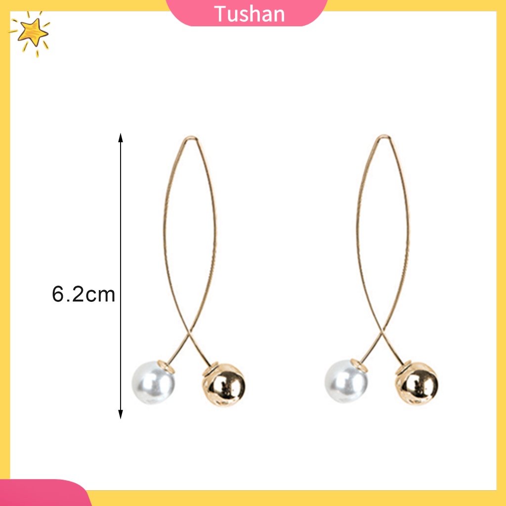 Bông tai đính hạt ngọc trai nhân tạo sang trọng thời trang