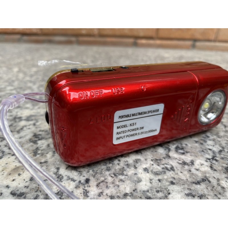 ĐÀI FM BKK K-51 ĐÈN LED ĐỌC ÚB, THẺ NHỚ